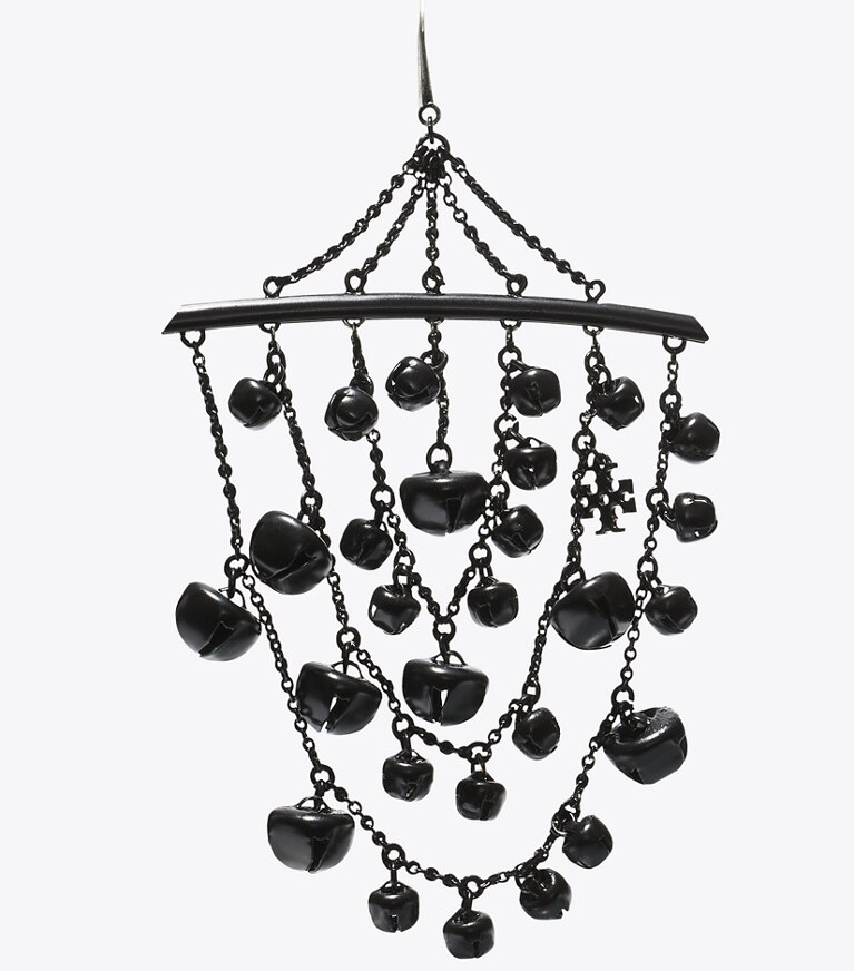 Tory Burch designer earrings Bell Earrings in Black front