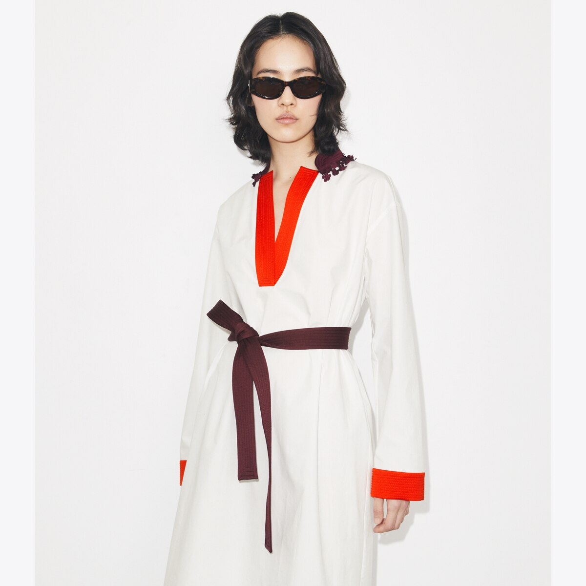 BELTED COTTON TUNIC - thumbnail 5