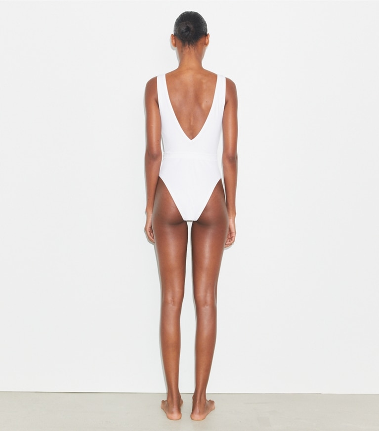 Belted Logo Swimsuit
