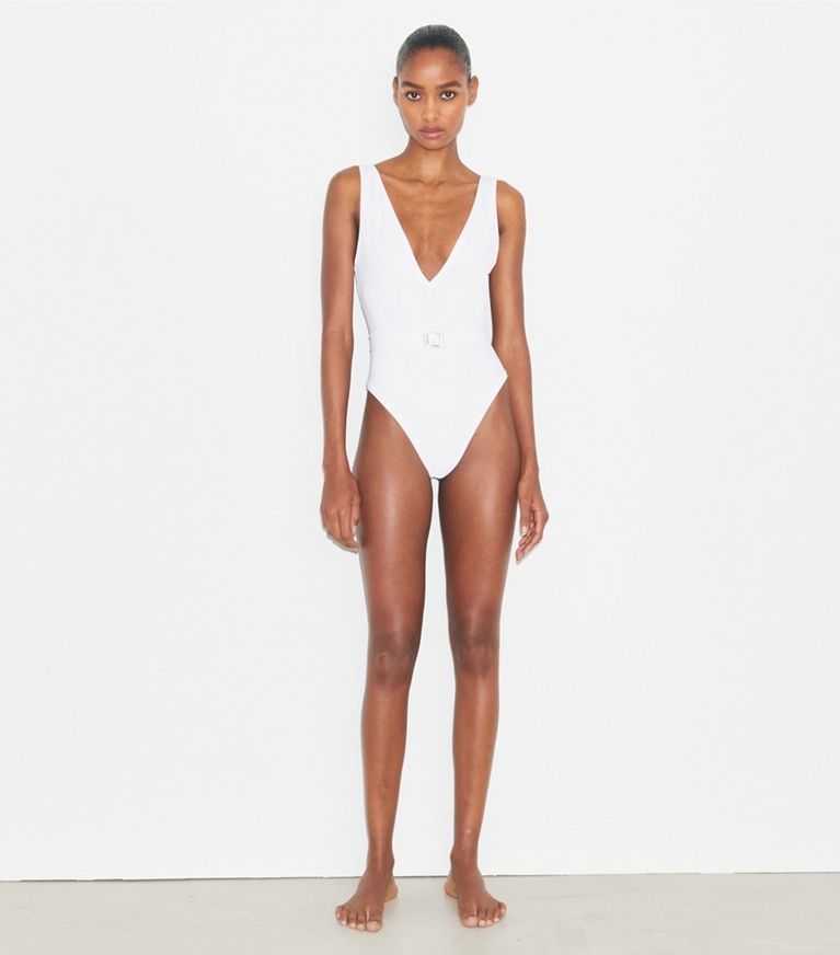Belted Logo Swimsuit