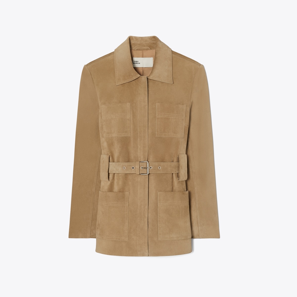 BELTED SUEDE JACKET