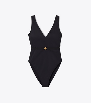 Clip Tank Swimsuit: Women's Designer One Pieces | Tory Burch
