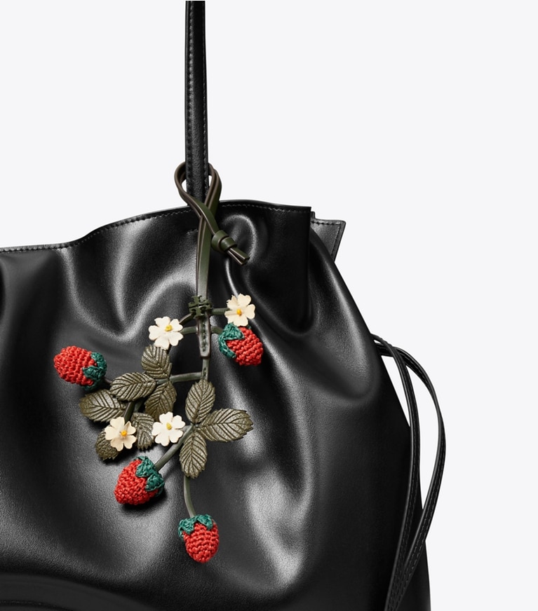 Tory Burch designer bag charms & key rings Berry Vine Bag Charm in Multi detail