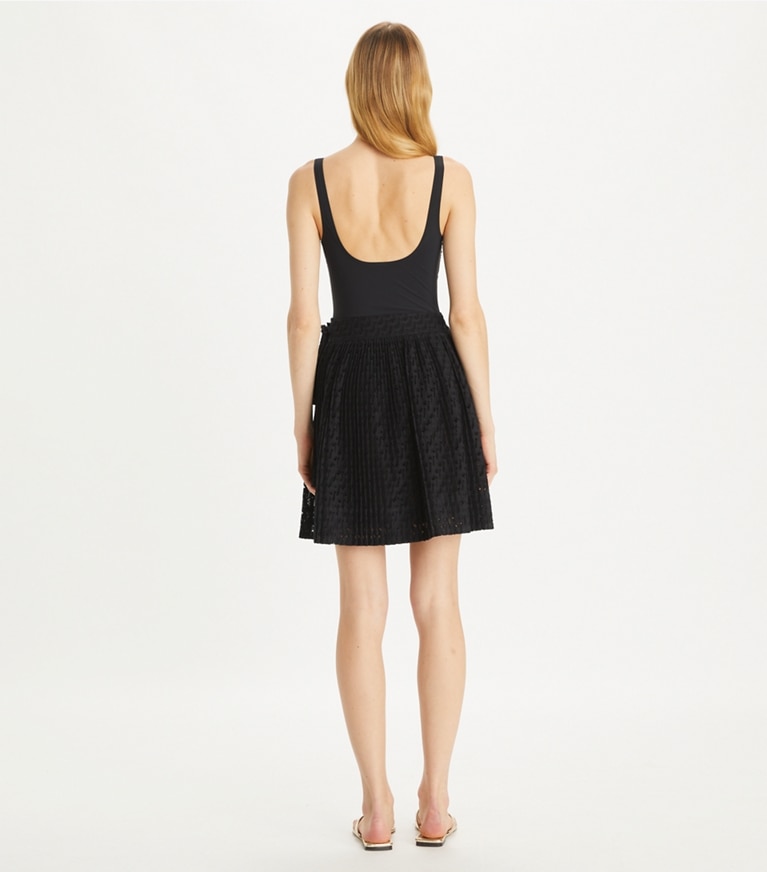 Tory Burch designer unterteile Bestickter Baumwollrock in Black front
