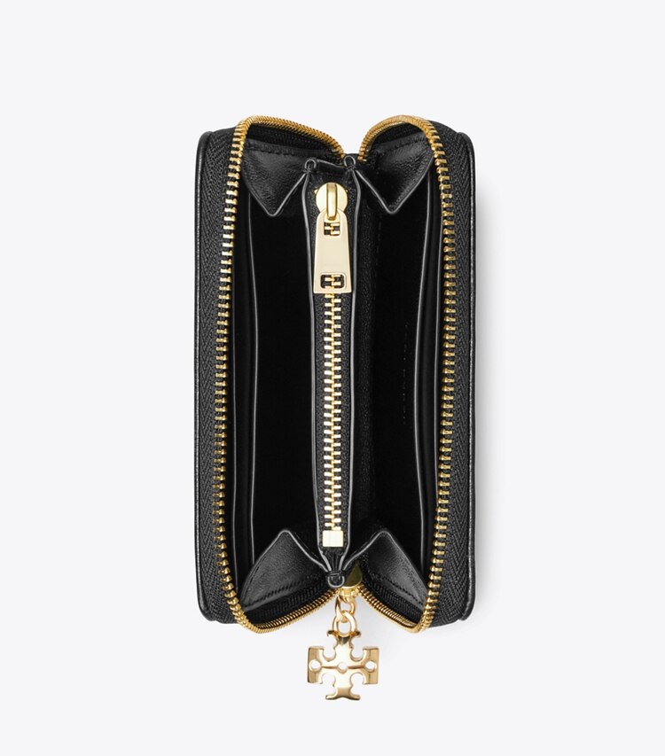 Tory Burch diseñador carteras Billetera pequeña Bunny Knot en Black vista superior