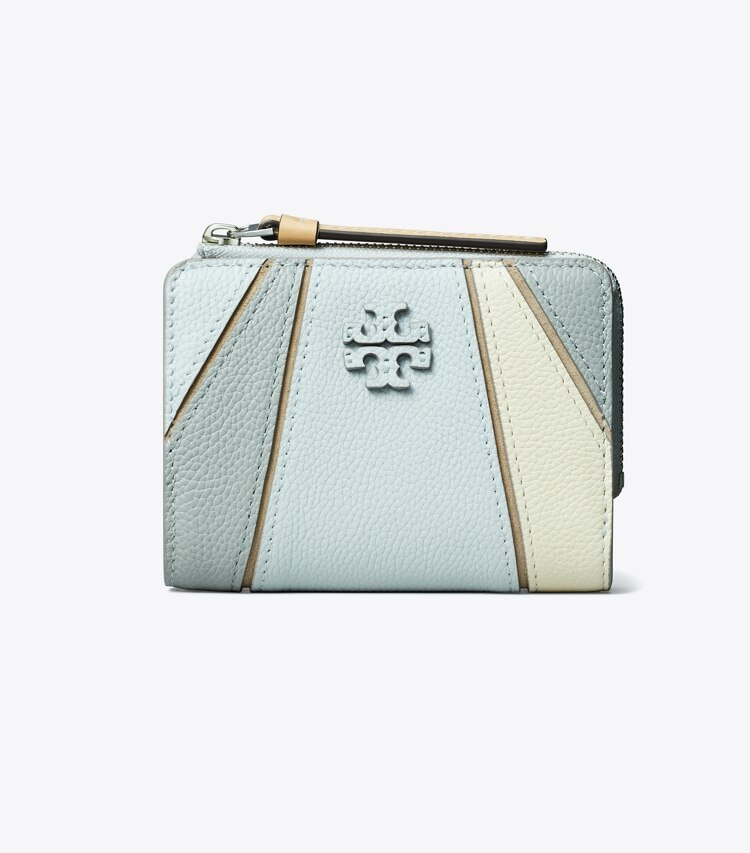 Tory Burch diseñador carteras Billetera plegable con bloques de color McGraw en Light Granite Multi frente