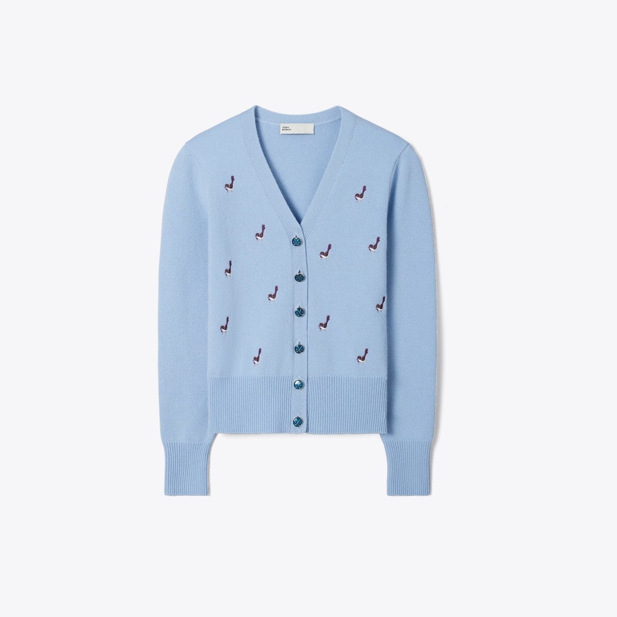 ♡TORY BURCH カーディガン♡ Birdie-Embroidered Cashmere Cardigan: Women's Designer Sweaters