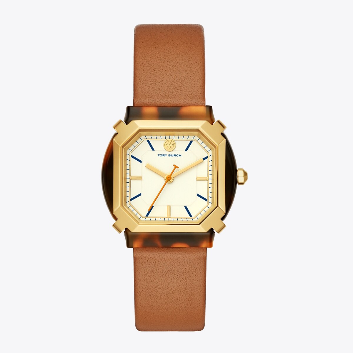 Blake Watch, Luggage Leather/Gold/Tortoise, 35 MM: Women's Watches | Strap  Watches | Tory Burch EU