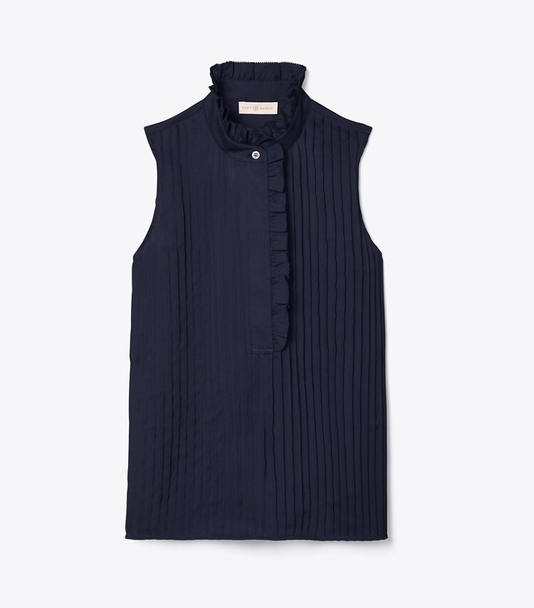 Tory Burch designer hauts Blouse Deneuve dans Tory Navy de face
