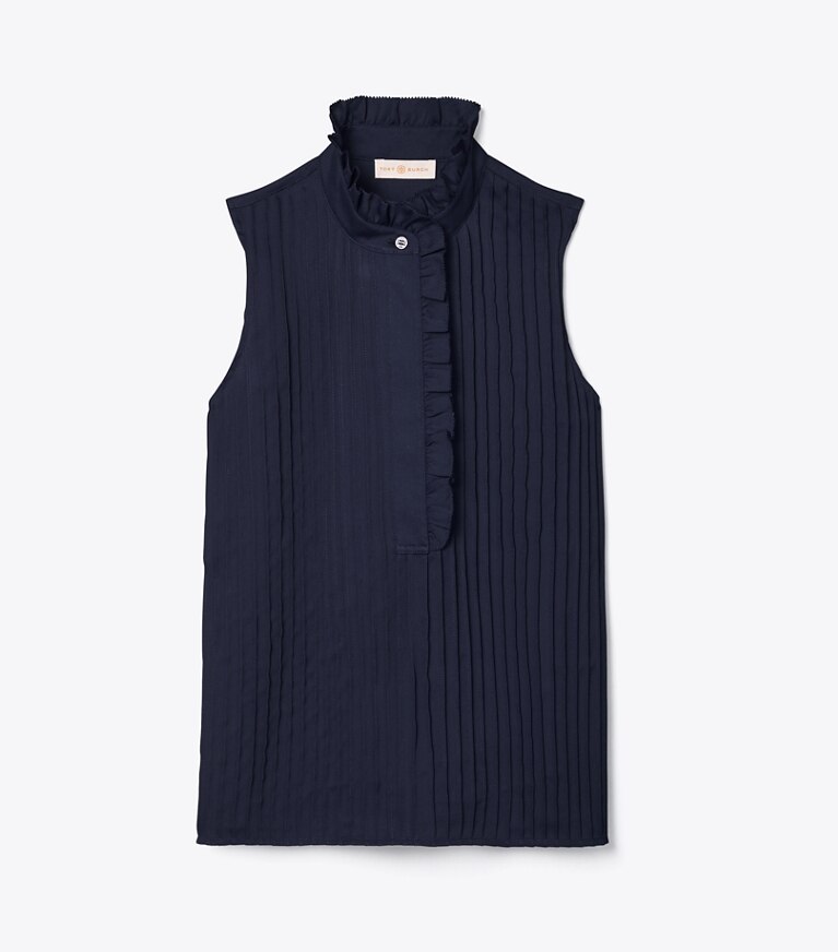 Tory Burch designer hauts Blouse Deneuve dans Tory Navy de face