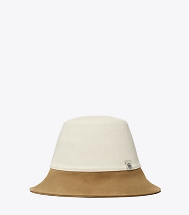 Tory Burch designer chapeaux Bob color-block in Beige front