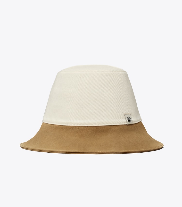 Tory Burch designer chapeaux Bob color-block in Beige front
