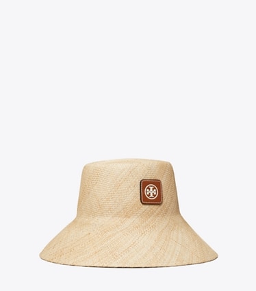 Tory Burch designer chapeaux Bob en paille in Natural angle
