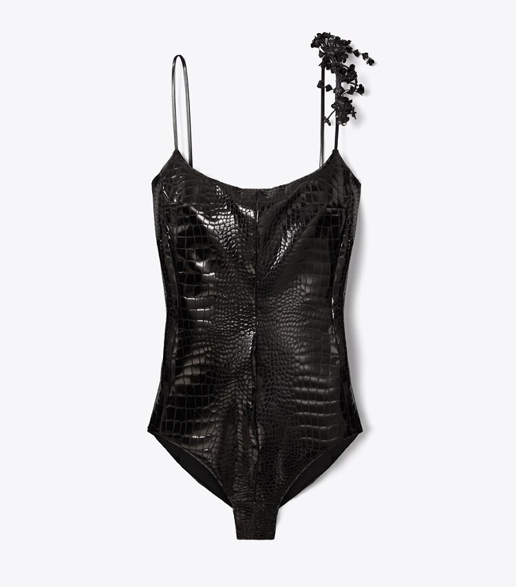 Tory Burch designer hauts Body effet croco in Black front