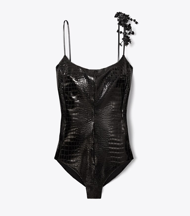 Tory Burch designer hauts Body effet croco in Black front
