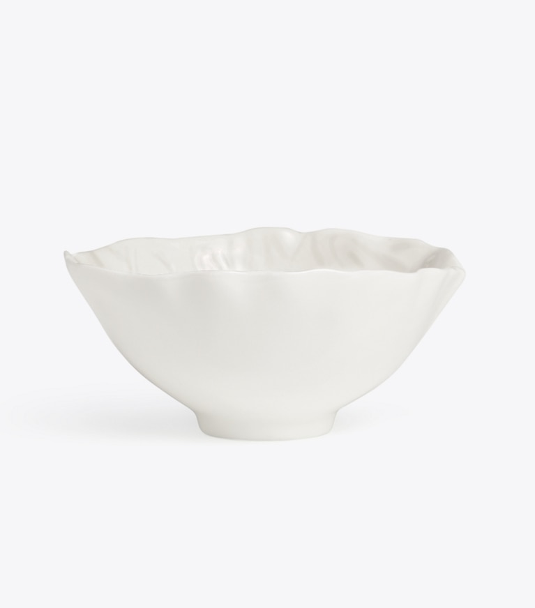 Tory Burch designer vaisselle Bol à soupe, collection Lettuce, lot de 4 dans White de face