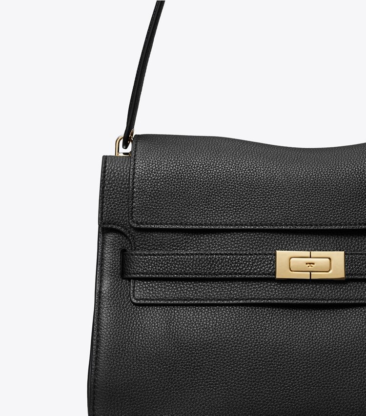 Tory Burch diseñador bolsos de hombro Bolsa de hombro grande Lee Radziwill en Black detalle