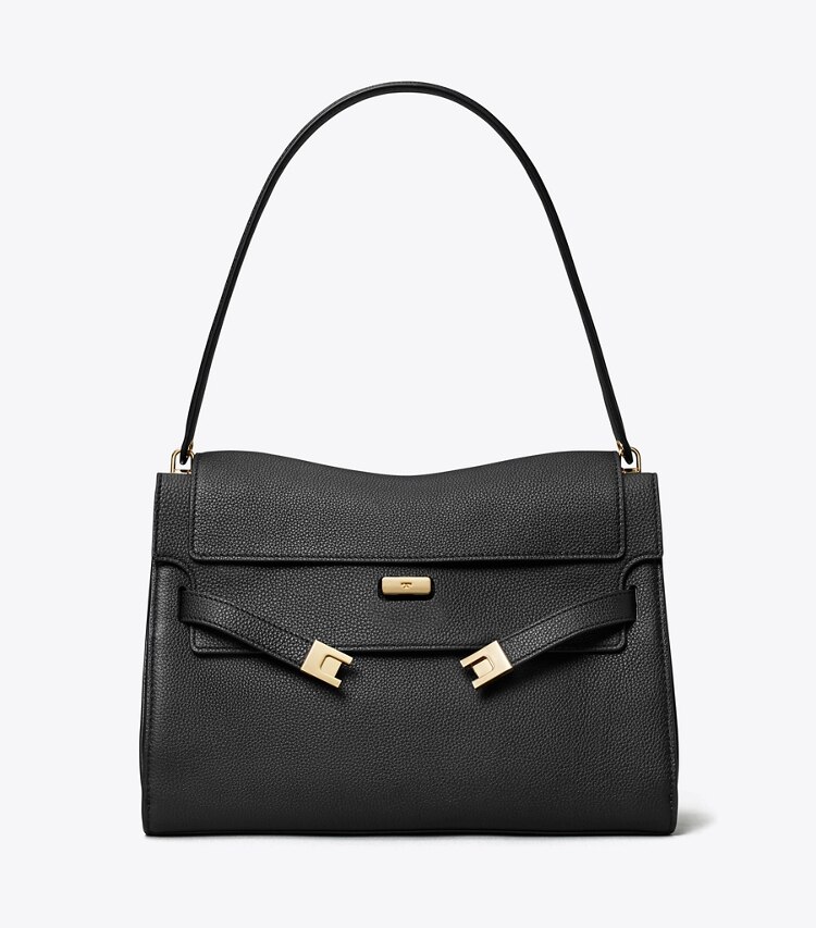 Tory Burch diseñador bolsos de hombro Bolsa de hombro grande Lee Radziwill en Black frente