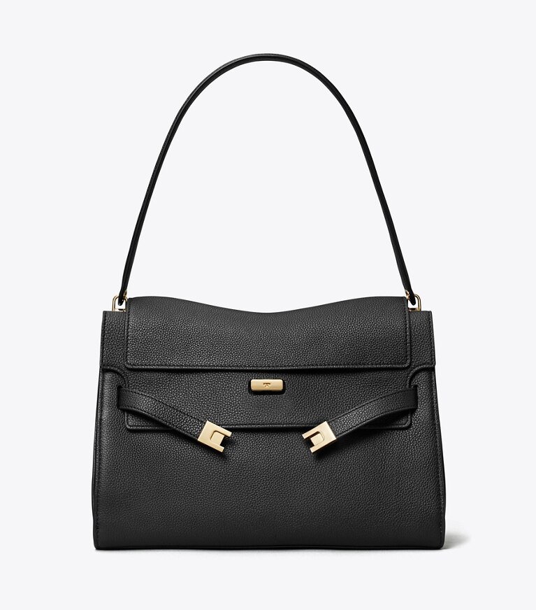 Tory Burch diseñador bolsos de hombro Bolsa de hombro grande Lee Radziwill en Black frente