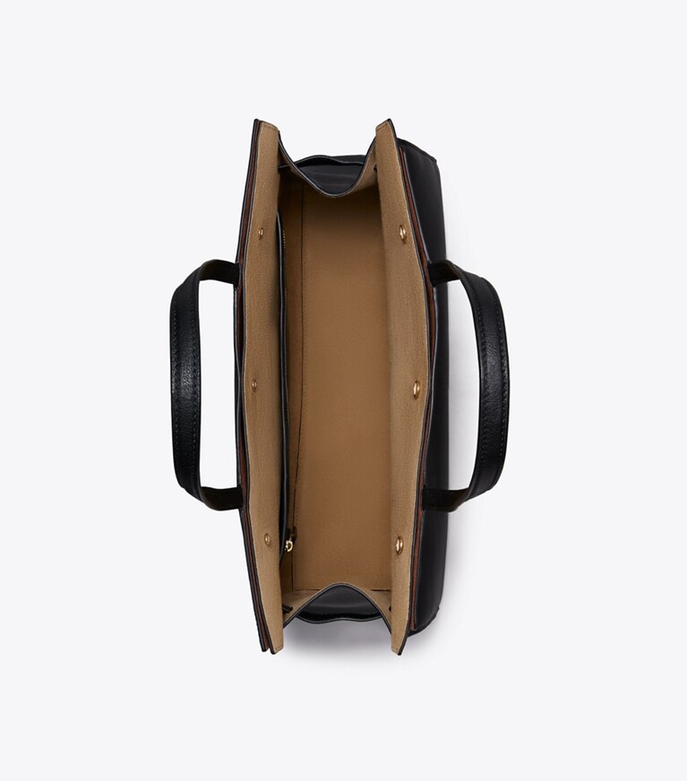 Tory Burch diseñador bolsos tote Bolsa Lee Radziwill en Black vista superior