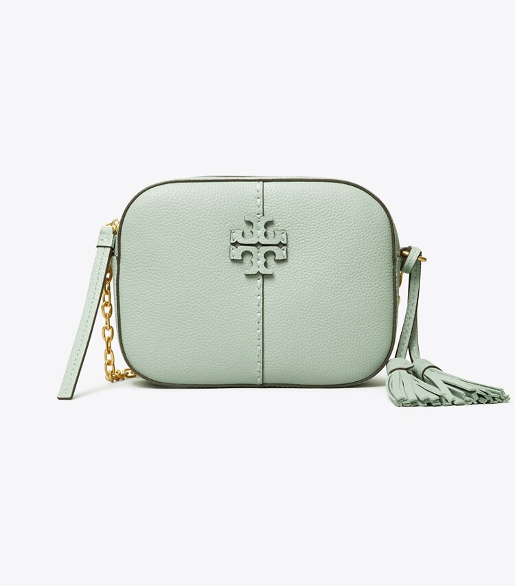 Tory Burch diseñador bolsos bandolera Bolsa para cámara McGraw en Blue Celadon frontal
