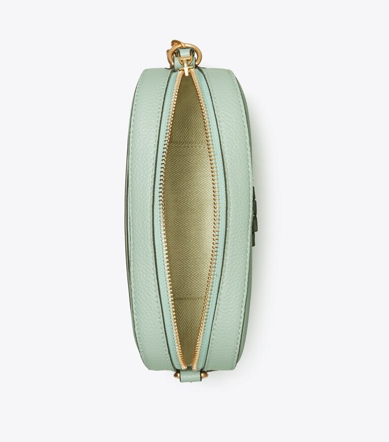 Tory Burch diseñador bolsos bandolera Bolsa para cámara McGraw en Blue Celadon desde arriba