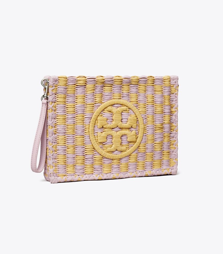 Tory Burch diseñador bolsos de muñeca Bolsita de croché hecha a mano Ella en Pale Purple ángulo