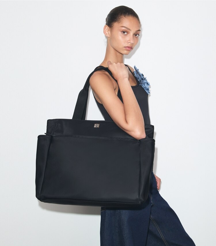 Tory Burch diseñador bolsos tote Bolso baby Virginia en Black accesorio en modelo