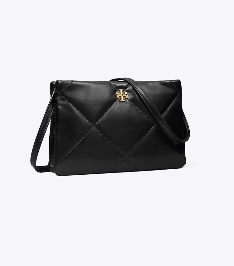 Tory Burch diseñador bolsos bandolera Bolso bandolera acolchado con forma de rombos Kira en Black ángulo