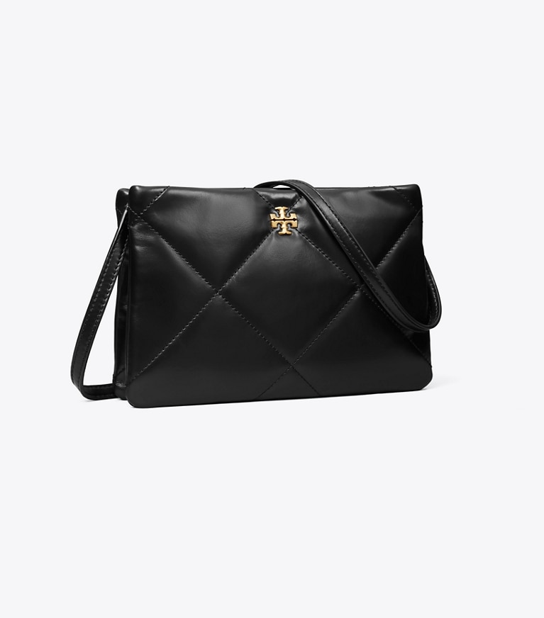 Tory Burch diseñador bolsos bandolera Bolso bandolera acolchado con forma de rombos Kira en Black ángulo