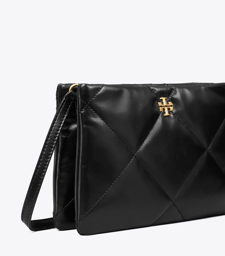 Tory Burch diseñador bolsos bandolera Bolso bandolera acolchado con forma de rombos Kira en Black detalle