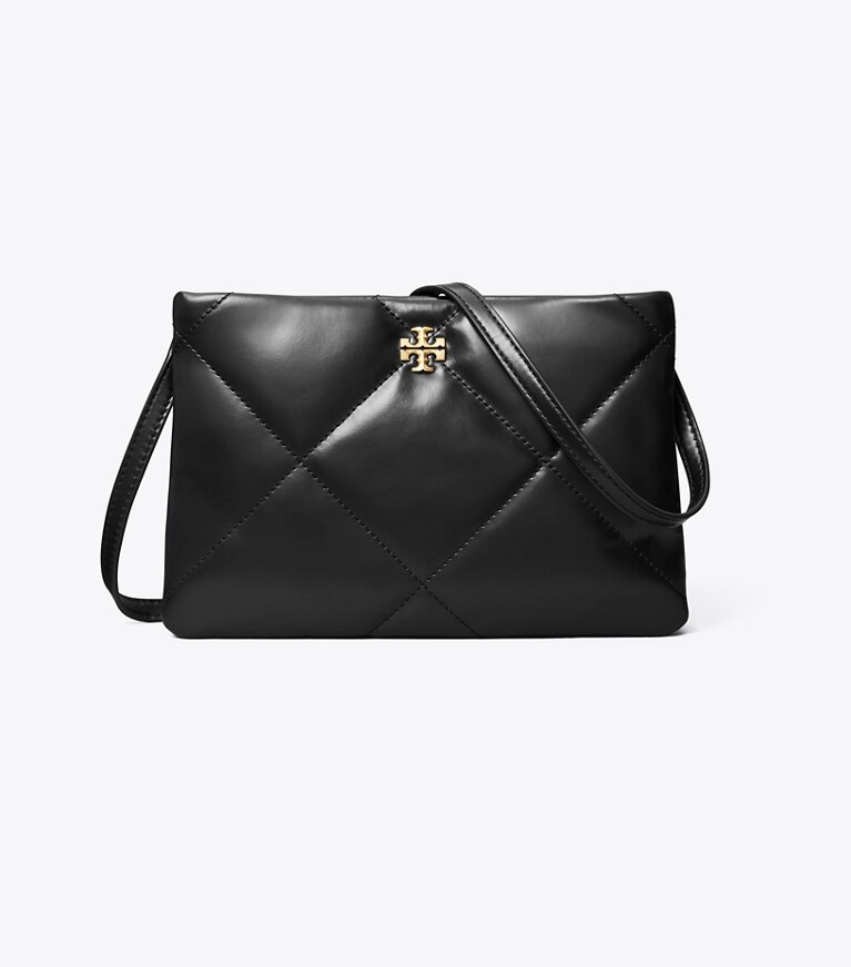 Tory Burch diseñador bolsos bandolera Bolso bandolera acolchado con forma de rombos Kira en Black frente