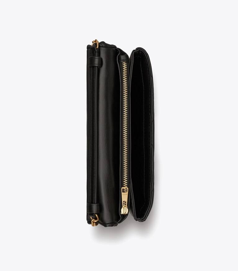 Tory Burch diseñador bolsos bandolera Bolso bandolera con dije Kira acolchado con forma de rombos en Black vista superior