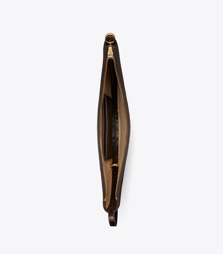 Tory Burch diseñador bolsos bandolera Bolso bandolera con grabado de cocodrilo Pierced en Coco vista superior