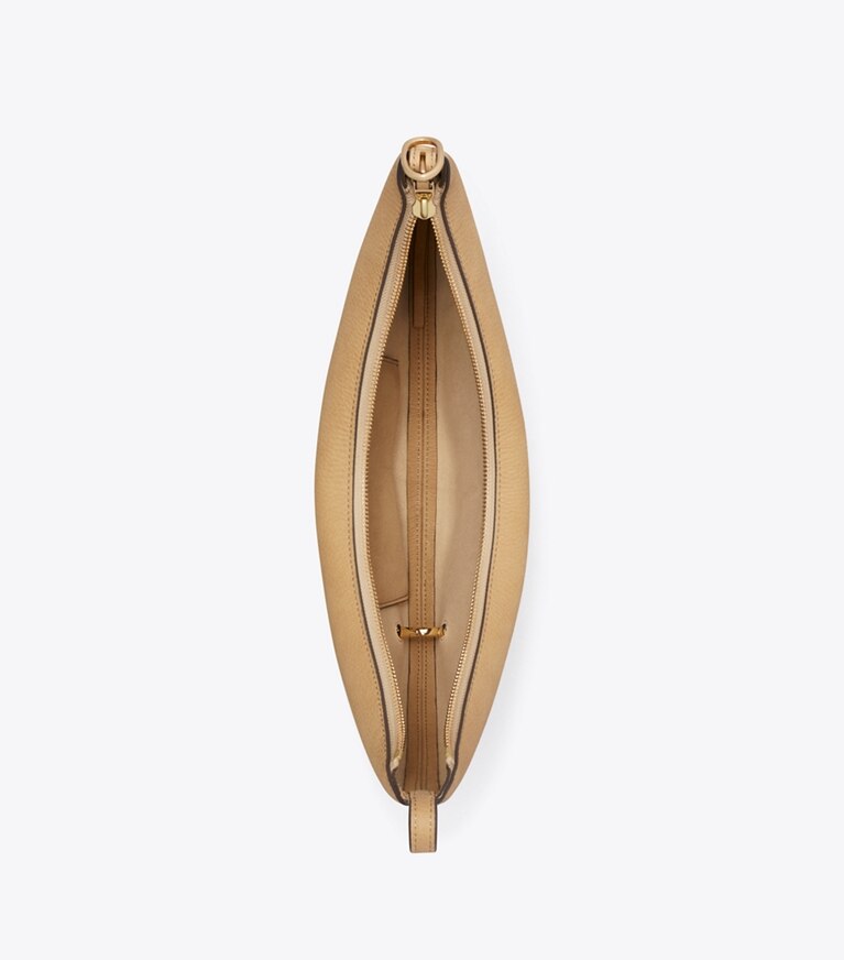 Tory Burch diseñador bolsos bandolera Bolso bandolera de nobuk Pierced en Stone vista superior