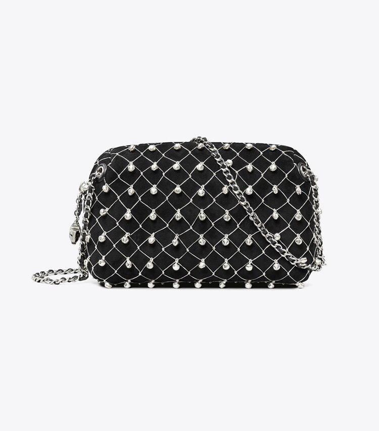 Tory Burch diseñador bolsos bandolera Bolso bandolera Fleming Soft Bell en Black frente