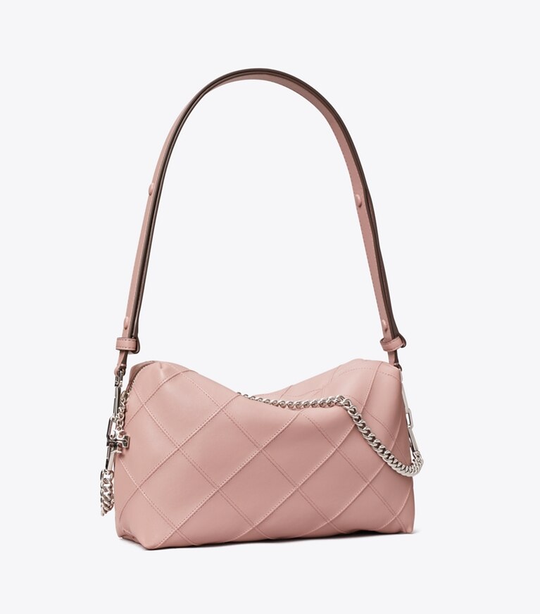 Tory Burch diseñador bolsos bandolera Bolso bandolera grande Fleming Soft en Light Mauve ángulo