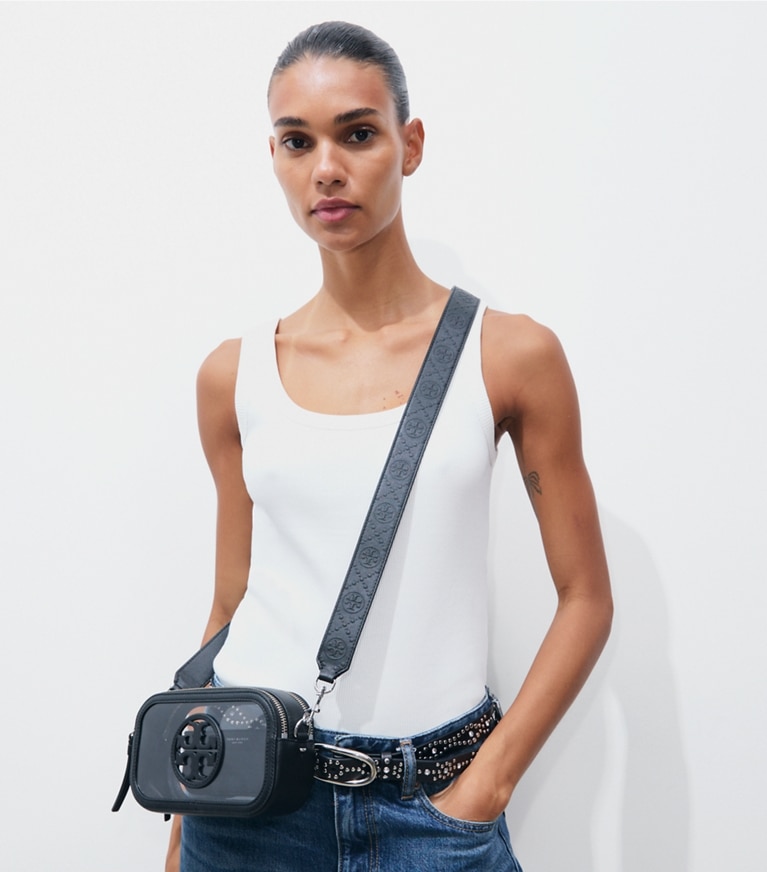 Tory Burch diseñador bolsos bandolera Bolso bandolera Mini Miller en Clear accesorio en modelo