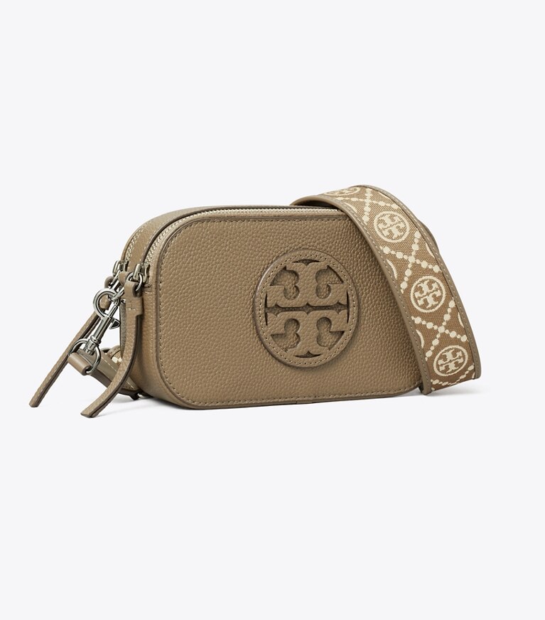 Tory Burch diseñador bolsos bandolera Bolso bandolera Mini Miller en Wild Mushroom ángulo
