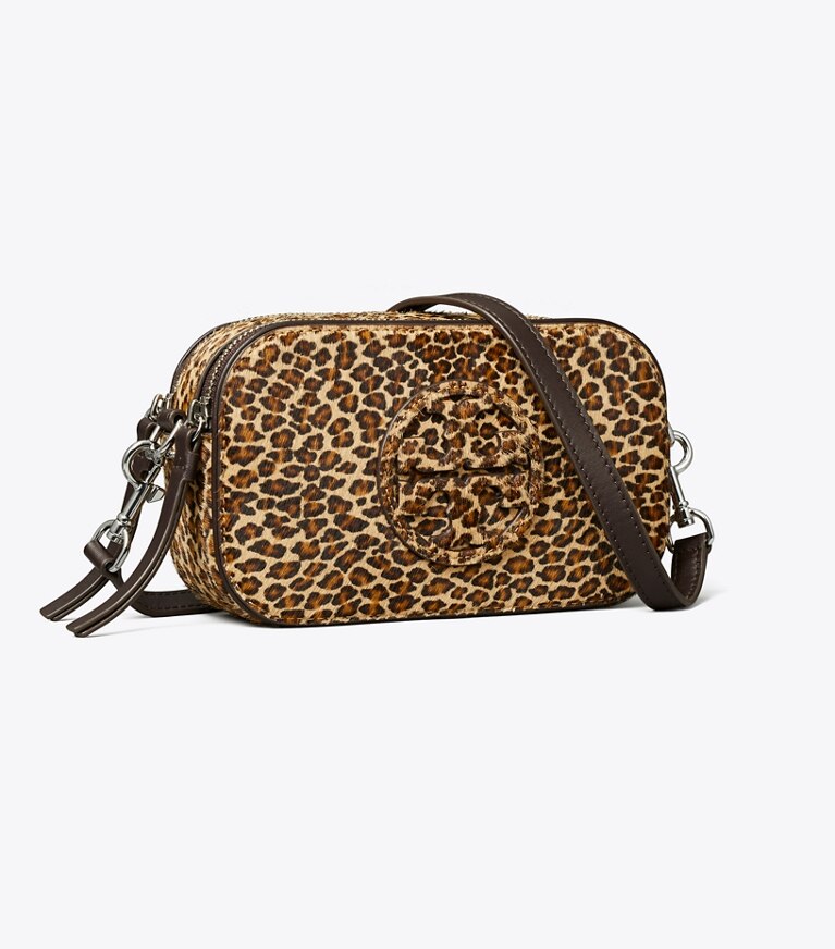 Tory Burch diseñador bolsos bandolera Bolso bandolera mini Miller con estampado de leopardo en Multi ángulo