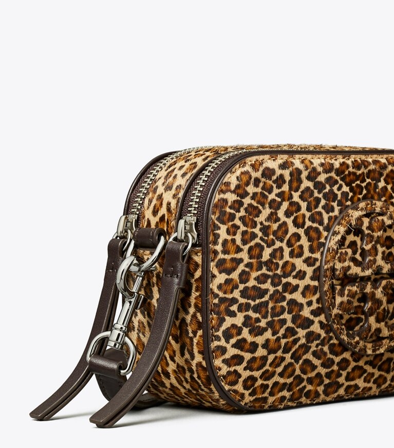 Tory Burch diseñador bolsos bandolera Bolso bandolera mini Miller con estampado de leopardo en Multi detalle