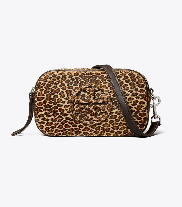 Tory Burch diseñador bolsos bandolera Bolso bandolera mini Miller con estampado de leopardo en Multi frente