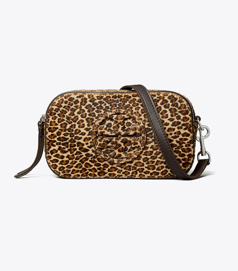 Tory Burch diseñador bolsos bandolera Bolso bandolera mini Miller con estampado de leopardo en Multi frente