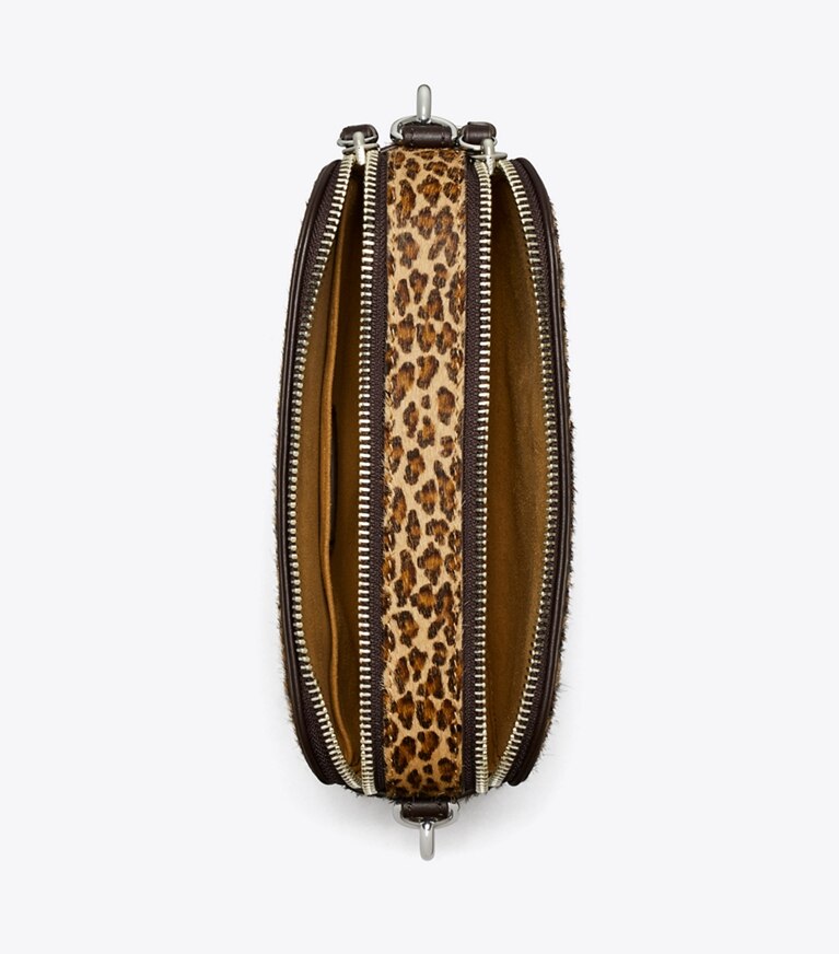 Tory Burch diseñador bolsos bandolera Bolso bandolera mini Miller con estampado de leopardo en Multi vista superior