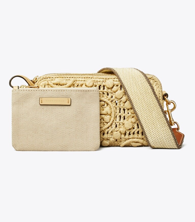 Tory Burch diseñador bolsos bandolera Bolso bandolera Mini Miller de rafia en Natural adicional