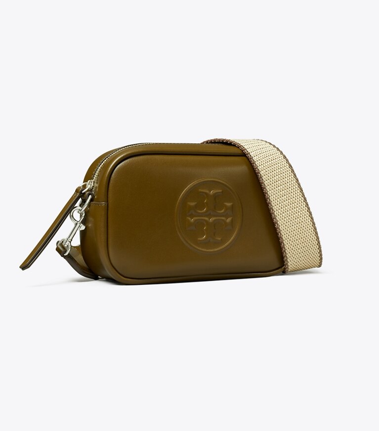 Tory Burch diseñador bolsos bandolera Bolso bandolera Mini Miller natuura™ en Dark Olive ángulo