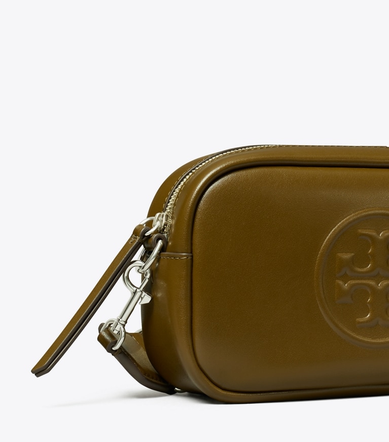 Tory Burch diseñador bolsos bandolera Bolso bandolera Mini Miller natuura™ en Dark Olive detalle