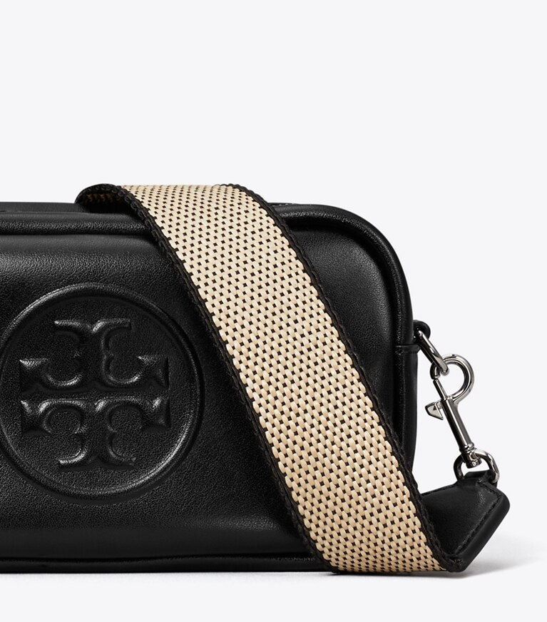 Tory Burch diseñador bolsos bandolera Bolso bandolera Mini Miller natuura™ en BLACK detalle