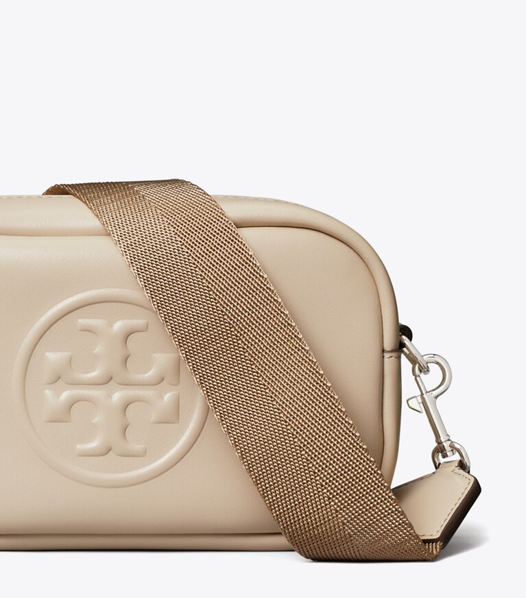 Tory Burch diseñador bolsos bandolera Bolso bandolera Mini Miller natuura™ en Light Stone detalle