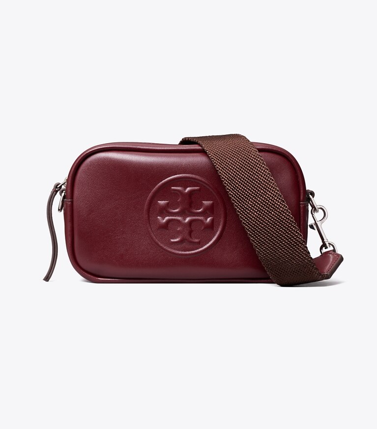 Tory Burch diseñador bolsos bandolera Bolso bandolera Mini Miller natuura™ en Merlot frente